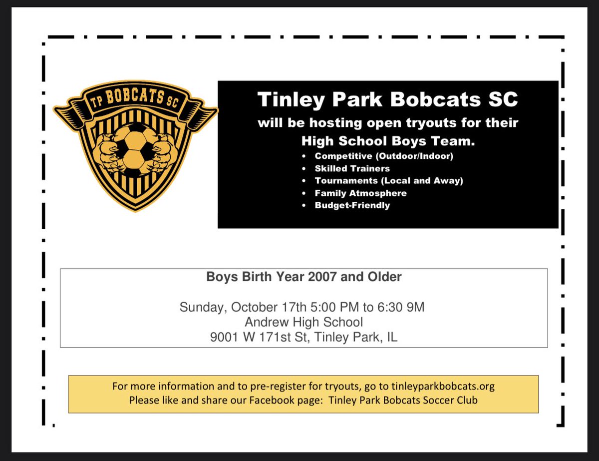 TinleyParkBobcatsSC (@tpbobcatssc) on Twitter photo 