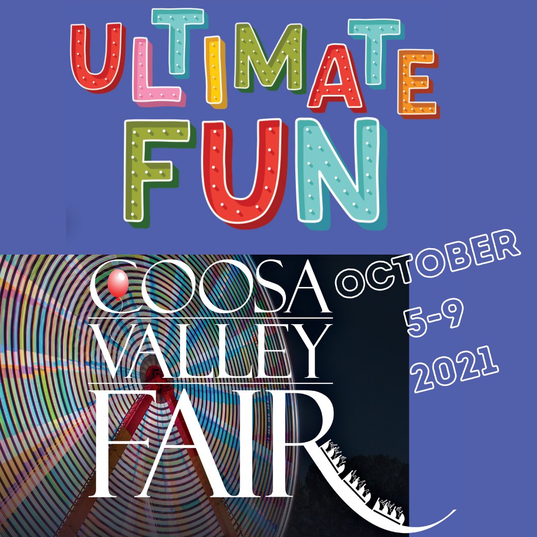 One week left for ultimate savings on Ultimate Fun--buy $20 Unlimited Ride Armbands online! 
Go to Coosavalleyfair.com for info. Offer ends October 4th.