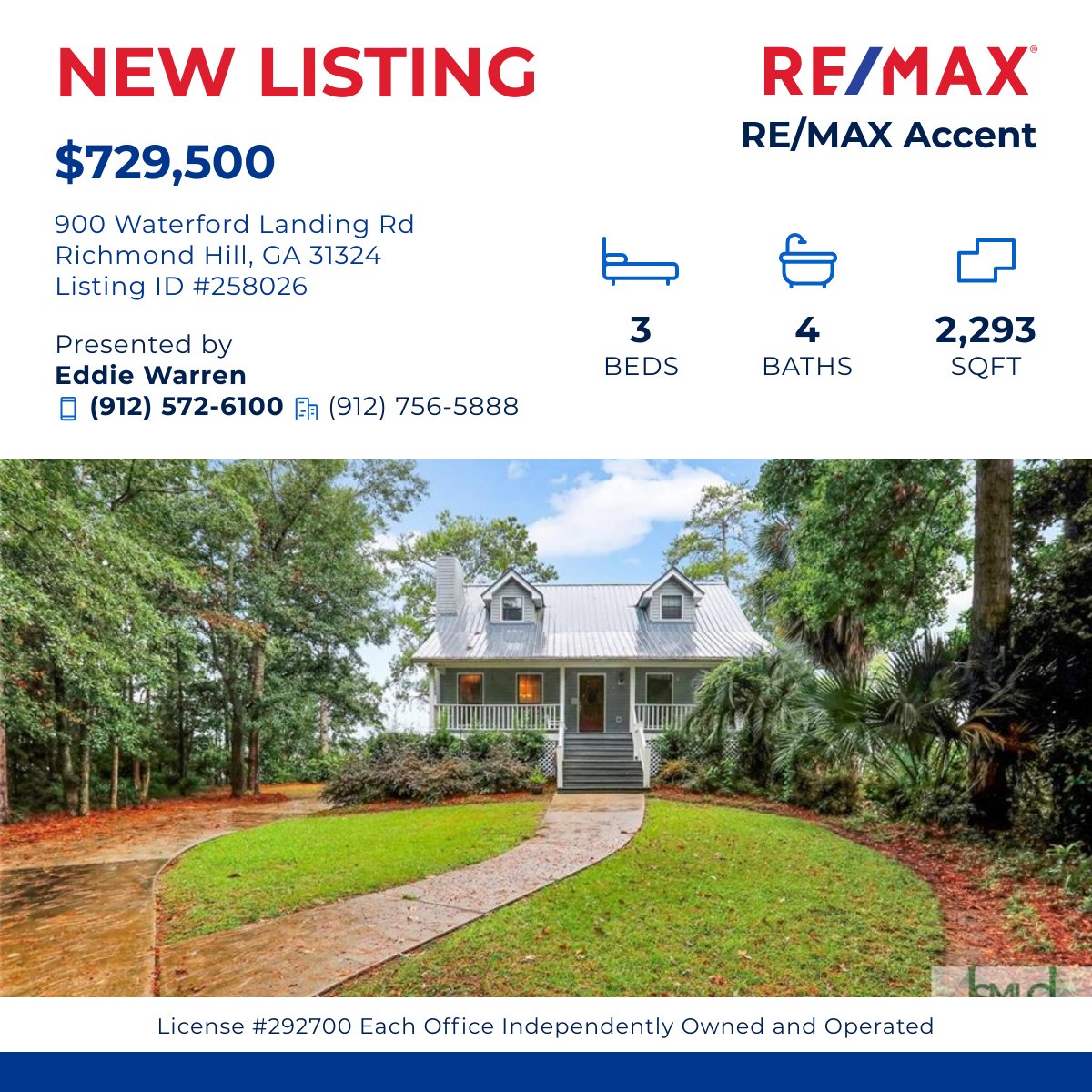 Beautiful home at 900 Waterford Landing Rd, Richmond Hill, GA 31324 for sale. Call me to learn more  (912) 756-5888.

Click here for details:
remax.com/GA/RICHMOND-HI…