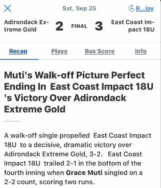 Had a great time guest playing with @ECImpact18u ! Thank you so much for having me. Best of luck to you guys in the rest of your season! <a href="/CoachRuss3/">Russ Senerchia</a> <a href="/CharmerSoftball/">Connecticut Charmers</a> <a href="/charmerscoach/">Neil Swanchak</a> <a href="/wayneCard5/">wayne Card</a>
