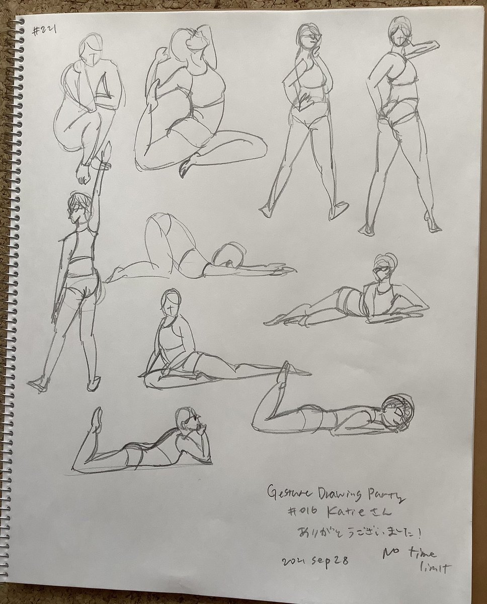 Mollykinoco's tweet image. #croques 221回目。時間制限なし。
#じぇすどろパーティ No.016 Katieさんの静止画お借りしました。
寝そべったポーズの膨らみ方勉強になります。ありがとうございました！