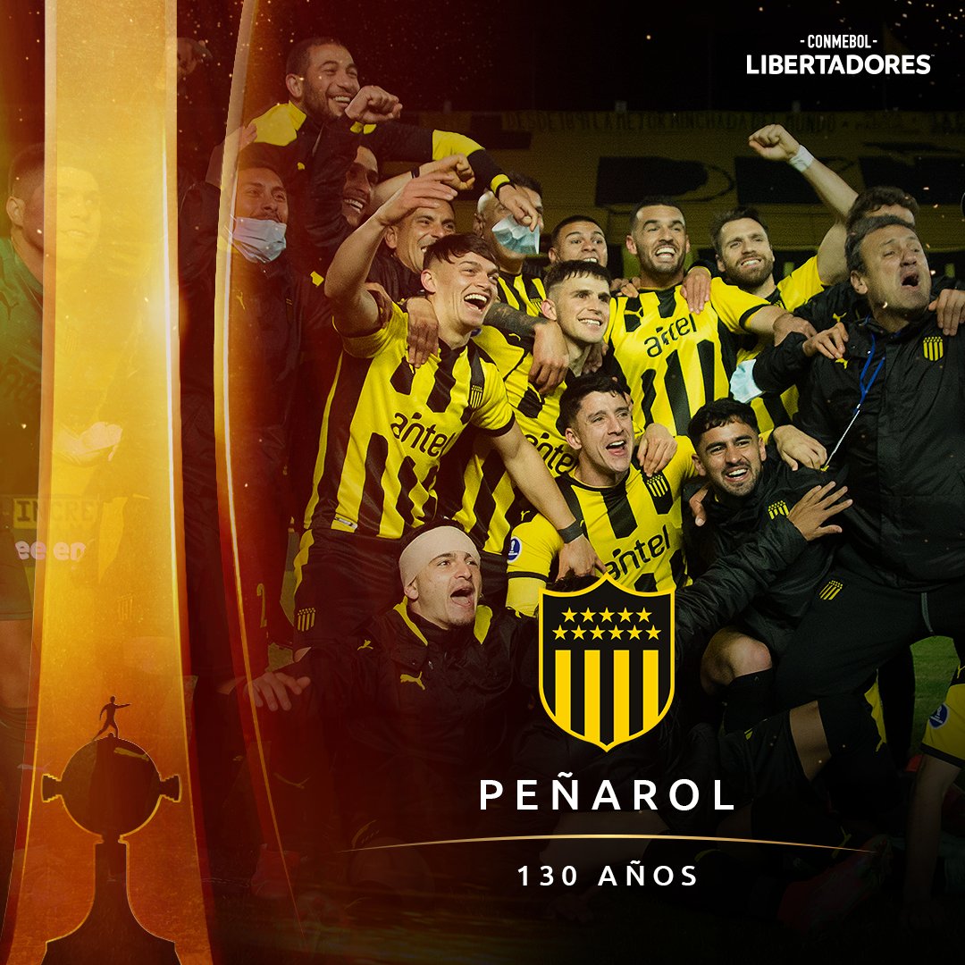 Libertadores's tweet photo. 🥳 ¡Felicidades, @OficialCAP!

⚫️🟡 Campeón de la CONMEBOL #Libertadores en 5⃣ oportunidades, hoy cumple 1⃣3⃣0⃣ años. ¡Felicidades! 👏 https://t.co/IO009ayoYR