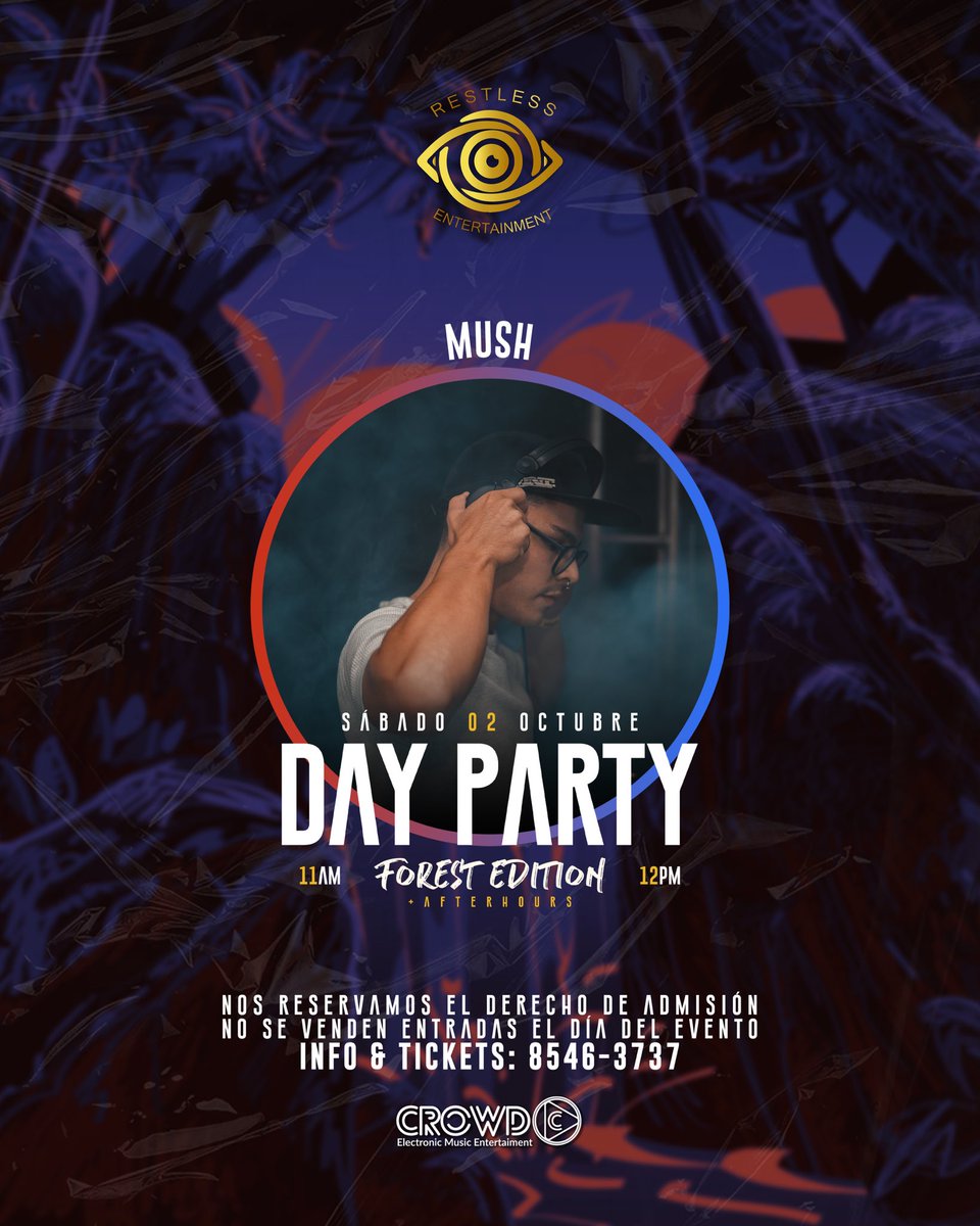 Rest_Less_cr's tweet image. Seguimos presentando a los encargados del dancing para el próximo 02 de Octubre. 

Residente de La Vieja Metrópoli, Mush. 🙌🏼