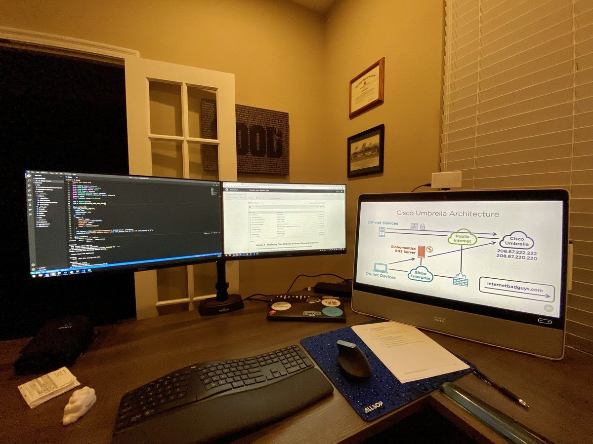 bzoel's tweet photo. Took a brief hiatus from certification studies this summer while moving, but now back at it with some Umbrella API work for the SAUTO exam! #DevNet500 https://t.co/iMUKblZRph