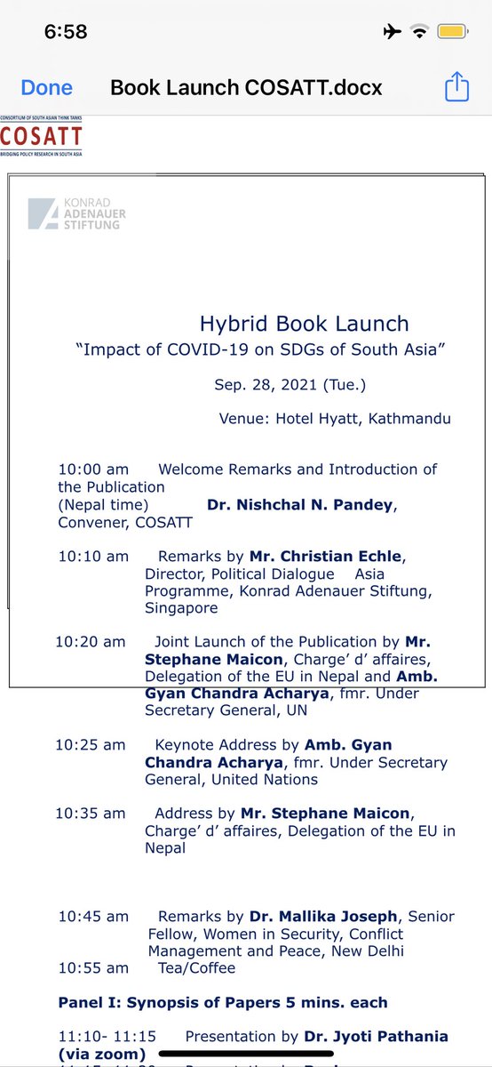 MallikaJoseph's tweet photo. Happening today! #COSATT @Nishchalnath @WISCOMP_India @subachandran @bipss @shafqatmunir https://t.co/Zx2khNvDlT