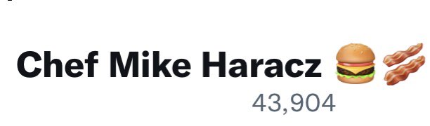 Mike_Haracz's tweet image. Hey internet, I need 96 more followers to hit 44k.

Can ya help a Chef Mike out?