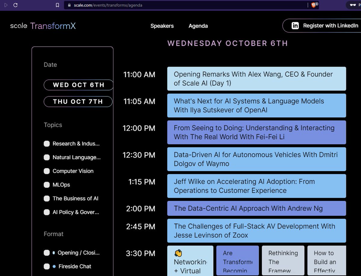 michaelsecom's tweet photo. Join me and the world's top experts on AI & ML at TransformX, @scale_ai's two-day virtual conference Oct 6-7, 2021
#transformX21
#AI
https://t.co/QxeE0zvGqJ https://t.co/KjdU9vKBWa