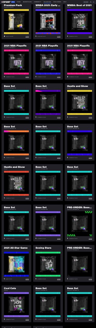 MatSposta's tweet photo. Alright @nbatopshot fam - I've been hoarding packs for months. Haven't fomo'd into opening. What should I do, HODL or HODL? #NBATopShot 🏀 #NFTs https://t.co/S6e4g4hQSJ