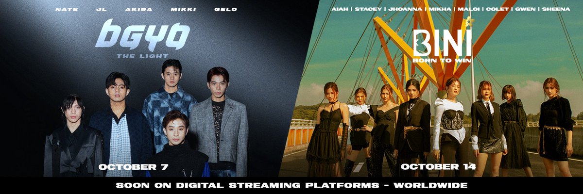 bgyo_ph's tweet photo. #BGYO | 🚨 ALBUM ALERT 🚨 BACK-TO-BACK DROPS FROM THESE SIBLING GROUPS! 

BGYO "The Light" Album drops this October 7 
BINI "Born To Win" Album drops this October 14

Are you ready? For now, make sure to follow them on @Spotify - 
BGYO 🔗 https://t.co/6EPtoVSUJQ https://t.co/r0qgGnhQ1g