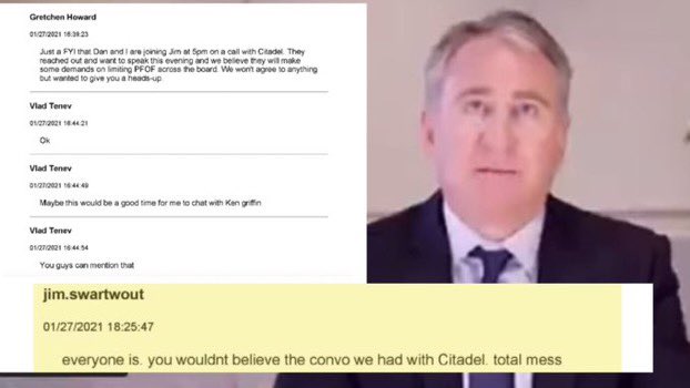 <a href="/vladtenev/">Vlad Tenev</a> <a href="/WSJ/">The Wall Street Journal</a> Vlad, can you answer this: did you speak to Ken Griffin, or anyone at Citadel, during the $GME January fiasco?