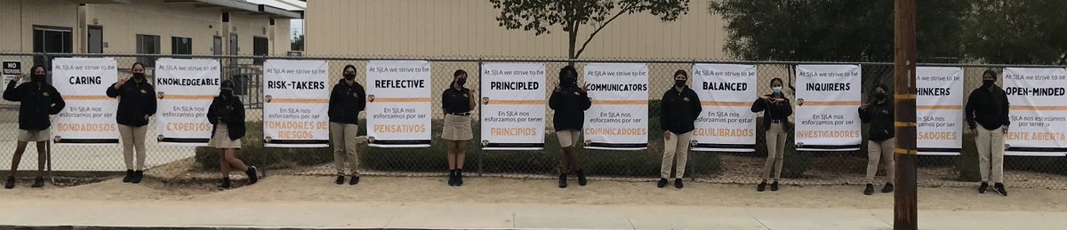 SJLA representing the IB Learner Profile!
The first signs placed on the fence line of our new campus.
SJLA - Developing Tomorrow's Leaders Today!