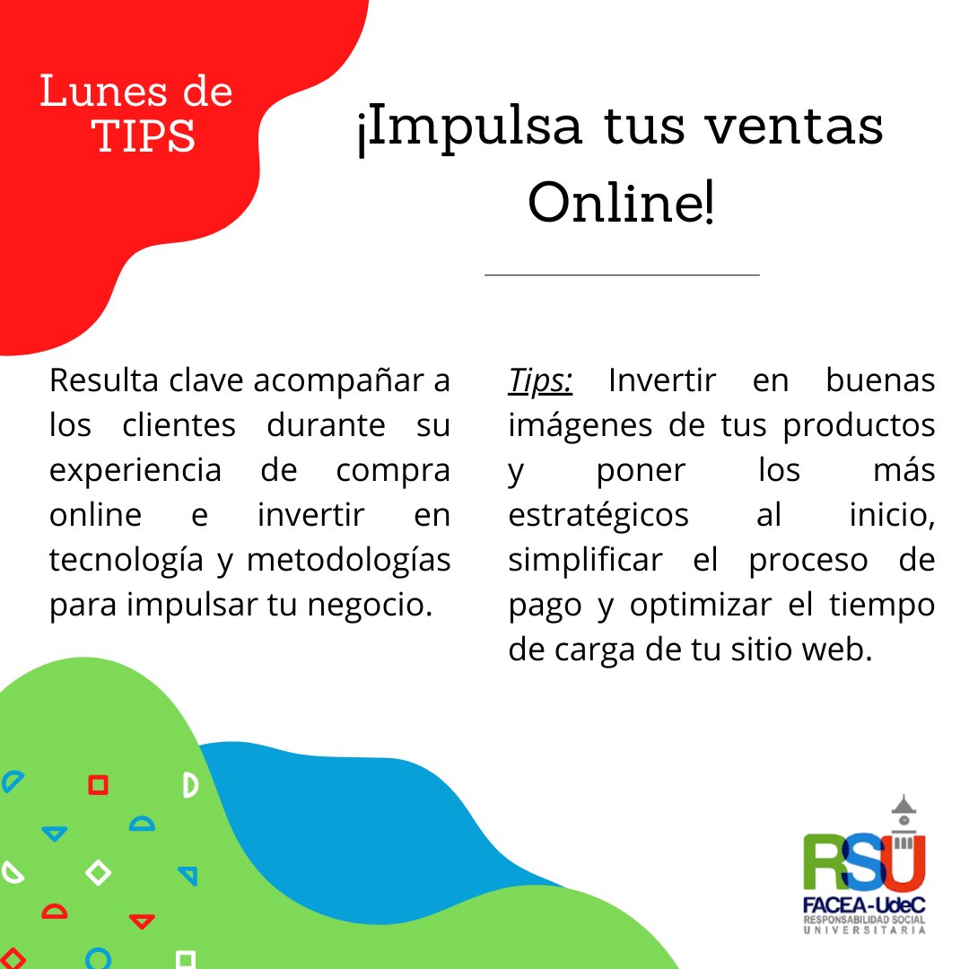 RSUfacea's tweet photo. Para este #LunesDeTips presentamos ideas para fomentar tus ventas online, en particular a través de un sitio web 🌐📈
#RSUFacea #RedesSociales #Online https://t.co/uzqgqch2g3