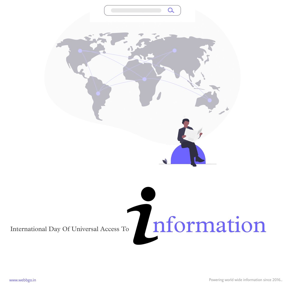 Webbgo_in's tweet photo. 28th Sept | Happy International Day For Universal Access To #information . We all are living in the information age and we are proud that we spread information across the globe.
#worldinformationday #internet #google #news #television #socialmedia #website #webbgo #pune #mumbai https://t.co/7Gwo9lSwBj