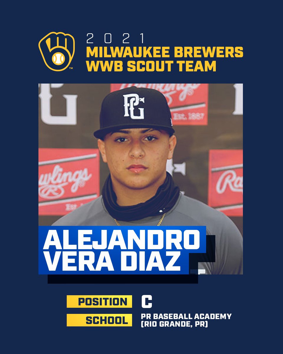 BrewersWWBTeam's tweet photo. Please welcome @BrewersWWBTeam member @alejandroveraa_ to our 2021 Upperclass team that will be competing in the @PerfectGameUSA WWB Championships in Jupiter, FL from October 7th - 11th! Alejandro is a C from Rio Grande, PR #ThisIsMyCrew https://t.co/VPv4kJR5eg