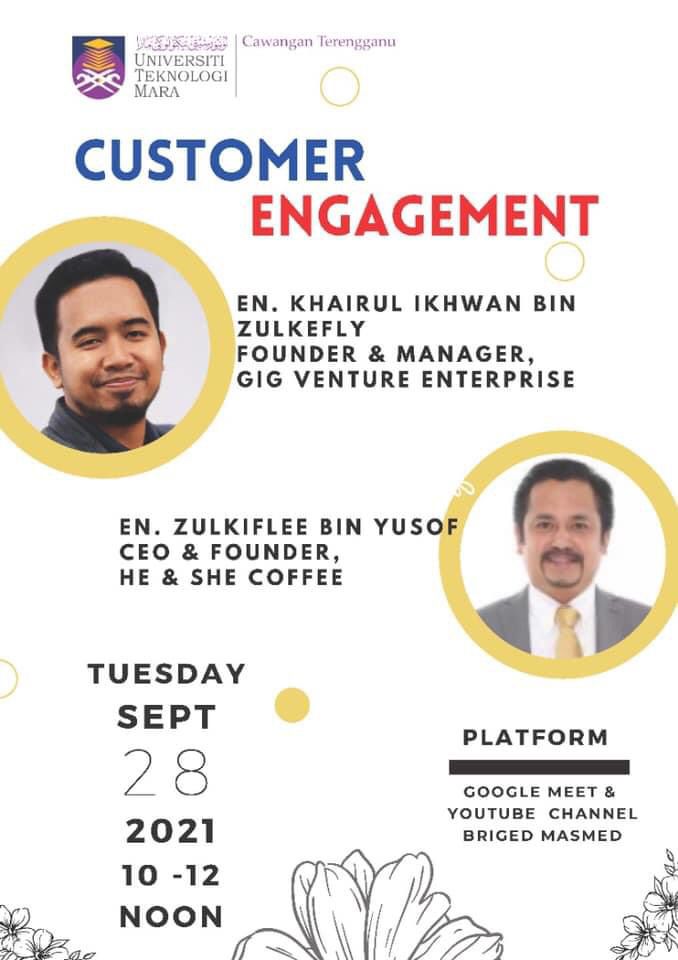 Webinar Keusahawanan sedang berlangsung sekarang!

 Ayuh klik link dibawah untuk sertai

WEBINAR 3: CUSTOMER ENGAGEMENT  

Tarikh : 28 September 2021 (Selasa) 
Masa : 10.00 PAGI- 12.00 TENGAHARI 

Platform: Youtube Briged Masmed youtu.be/cPSj_4DAQi0 

📋e-sijil disediakan