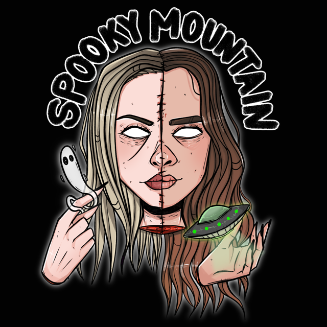 Introducing our new logo!! For the past week we've been working with a fantastic artist called @fleshwadYT  to create a logo that we felt represented us and what we do on our podcast. We highly highly recommend working with @fleshwadYT  for artistic commissions!!👻🖤