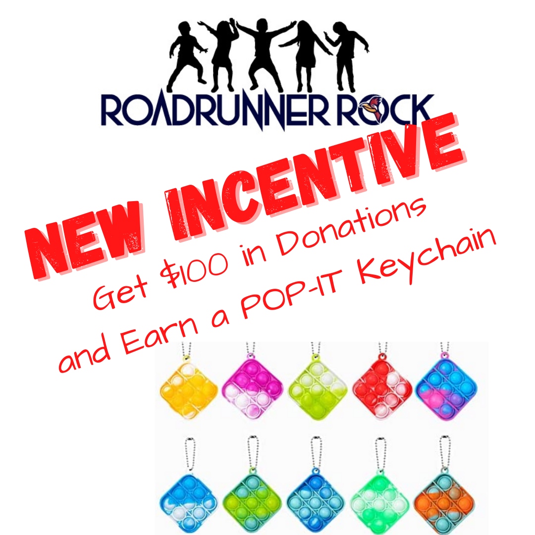 🌟New Reward Incentive🌟
Every student who gets $100 in donations will receive a Pop-it keychain!