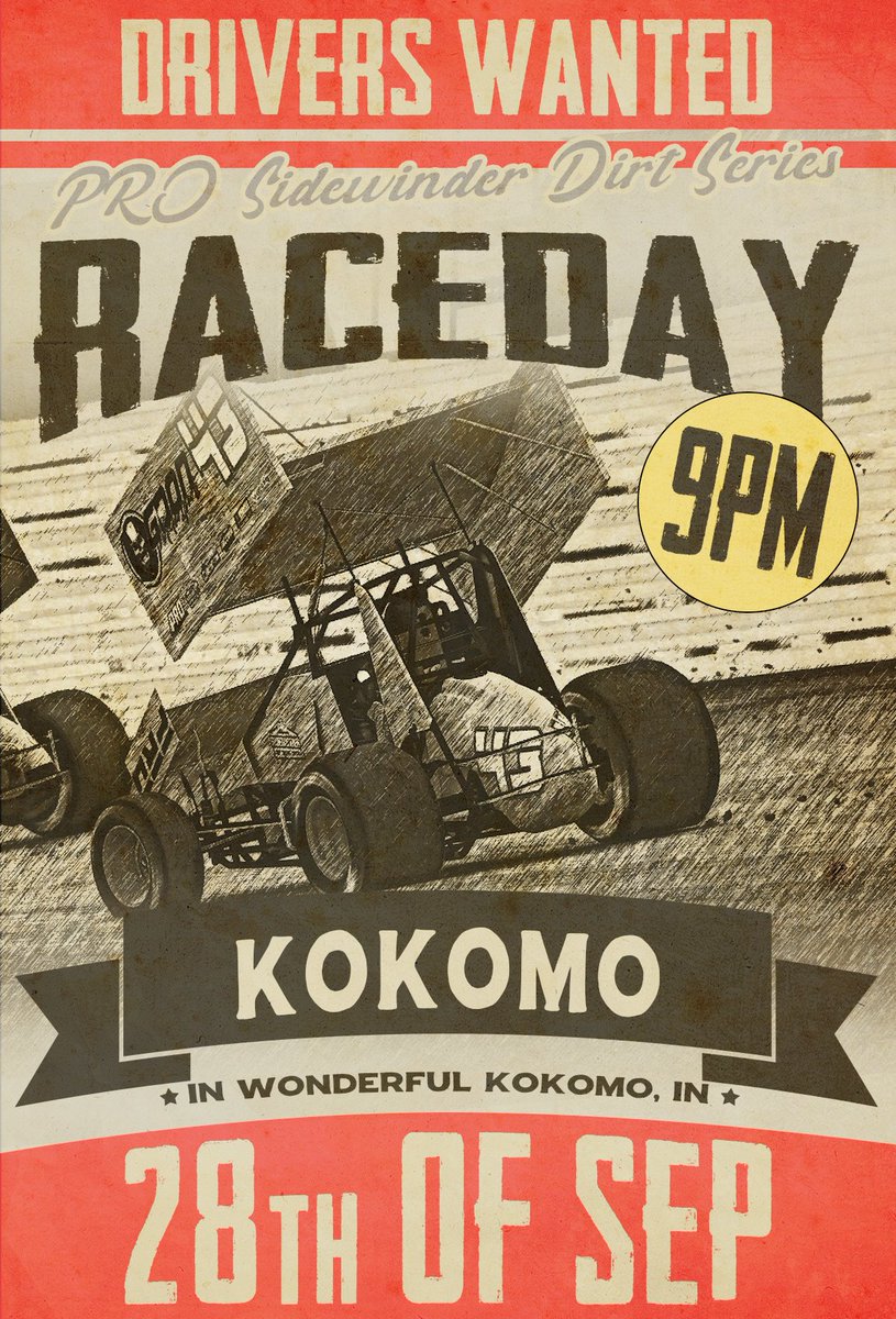 PretendRacing's tweet photo. Sing it!  

📍 Kokomo Raceway
🟩 Junior Series (305) at 8PM EST. 
🏁 30 Laps
⌚ 9:00PM EST
📺 https://t.co/4MA94ZKogg

Tonight's race will be broadcast LIVE on DRN, The Dirt Racing Network! https://t.co/q5LUf902JM