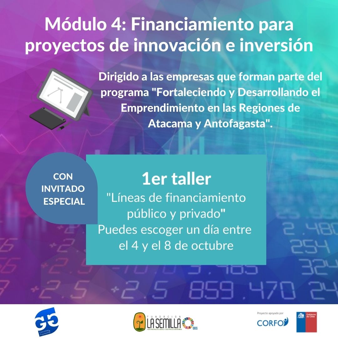 GoldGroupChile2's tweet photo. 📢 Último módulo del programa "Fortaleciendo y Desarrollando el Emprendimiento en las Regiones de Atacama y Antofagasta" ejecutado a través de la línea Viraliza de Corfo.
Puedes inscribir tu día y horario a: serviciocliente@goldgroup.cl 

@CorfoAtacama @CorfoAntofa @fundlasemilla https://t.co/VMSKS6VeFU