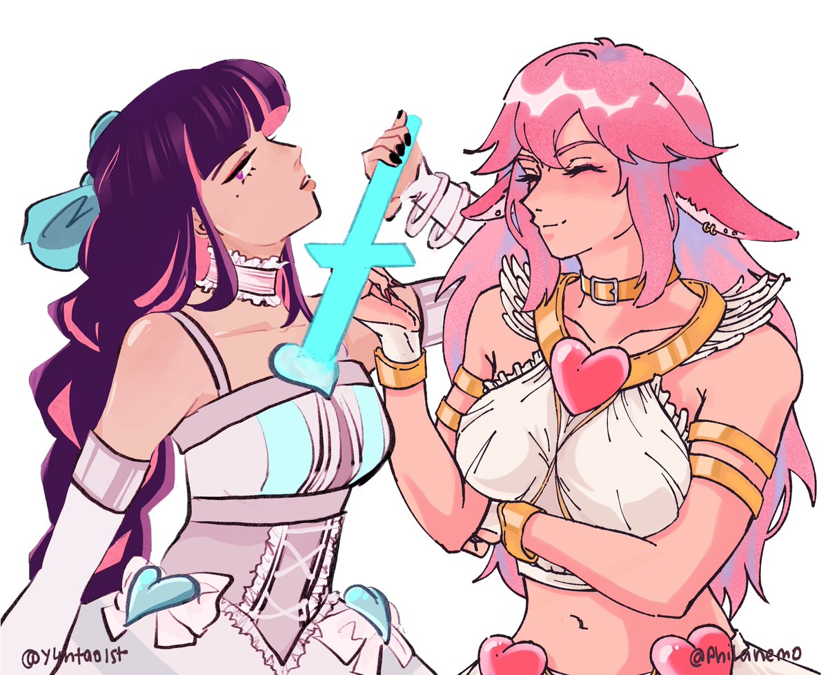 granadolis's tweet photo. eimiko as panty &amp; stocking collab with nana @y4ntaoist <33 
my beloveds chu chu https://t.co/kF9Mt5Nl3t