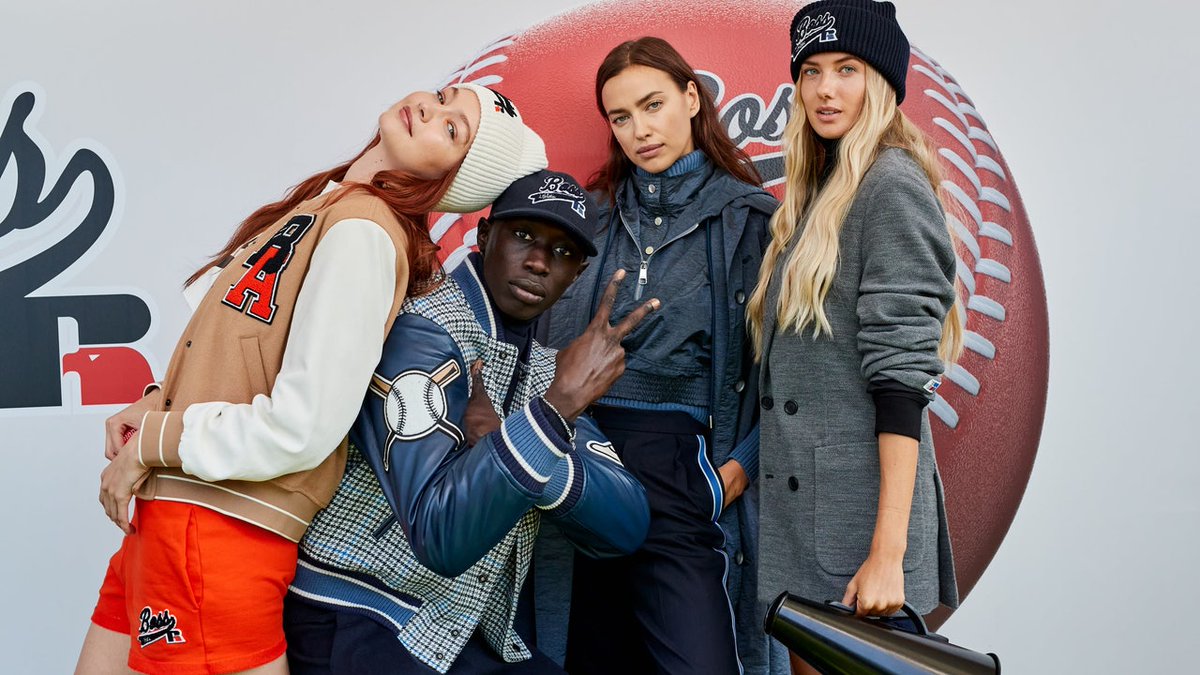 VogueRunway's tweet photo. Fashion met baseball in Boss x Russell athletic’s debut social-first event. https://t.co/ihxHRjIiqY https://t.co/ONI0dq17ph