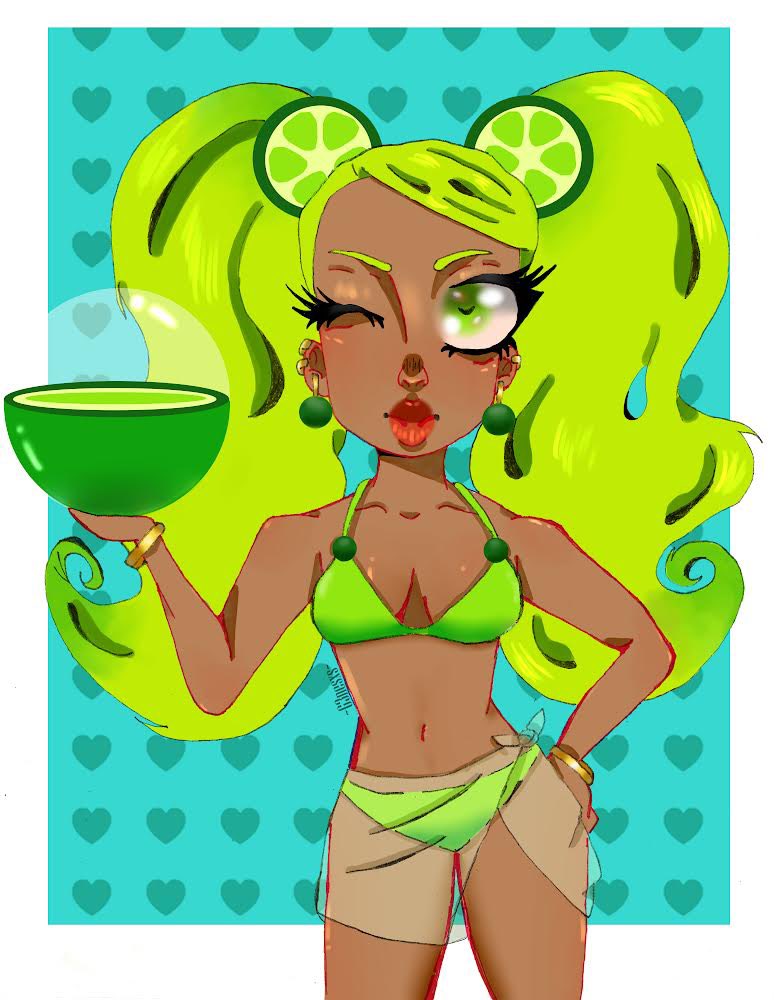 She's so cute●´∀｀)ノ♡  #artist #art #black #blkartist #blackartist #digitalart #cookierunfanart #fanart  #limecookie