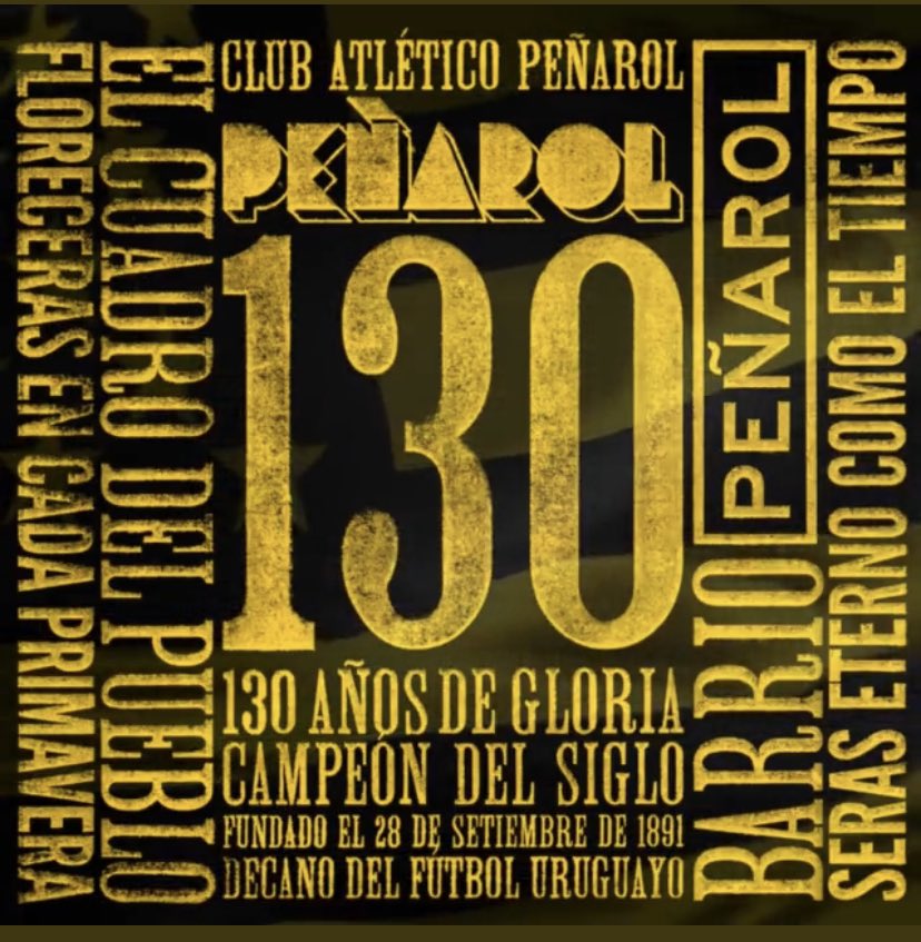 rpaseyro's tweet photo. Serás eterno como el tiempo y florecerás en cada primavera, felices 130 años mi amado Peñarol!! #Decano #130añosdegloria #peñarol https://t.co/fJJibJAdgO