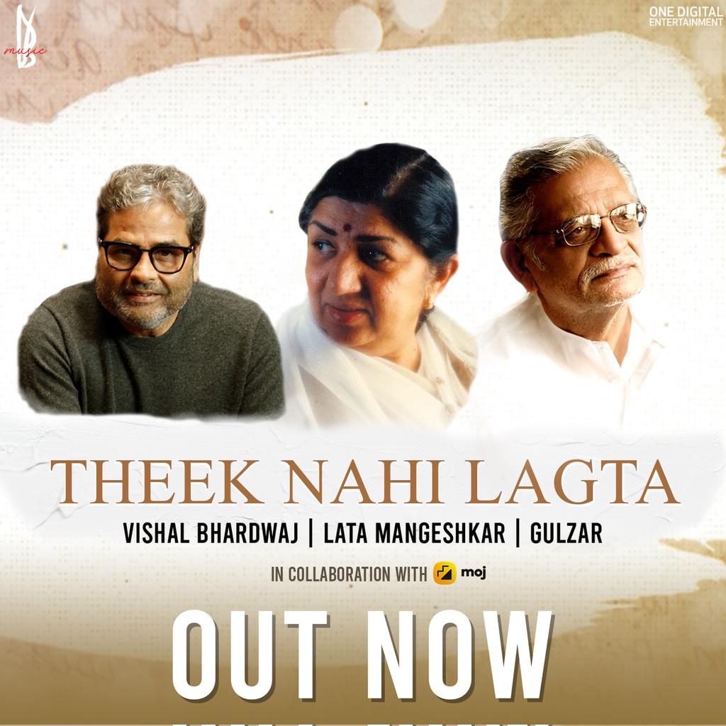 What emerges from a long lost tape is a record of tenderness & melody. Composed 20 years ago & re-orchestrated recently. So let the poetry of music & the vessel of its life take your breath away bit.ly/TheekNahiLagta @mangeshkarlata @VishalBhardwaj @OfficialTMTM @OneDigitalEnt