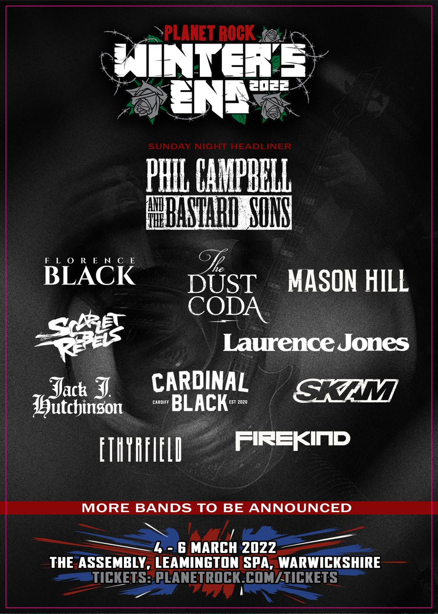 The Dust Coda (@thedustcoda) on Twitter photo 🎉ROCKERS!!🎉
Delighted to announce we're heading back to one of our favourite events - <a href="/PlanetRockRadio/">Planet Rock</a> WINTERS END!!
Check out the line-up 👇
Head to planetrock.com for more info - Tix on Sales 9am Friday 🤘⚡️🍻
Who's coming for some #MojoSkyline live action?! 🎉ROCKERS!!🎉
Delighted to announce we're heading back to one of our favourite events - <a href="/PlanetRockRadio/">Planet Rock</a> WINTERS END!!
Check out the line-up 👇
Head to planetrock.com for more info - Tix on Sales 9am Friday 🤘⚡️🍻
Who's coming for some #MojoSkyline live action?!