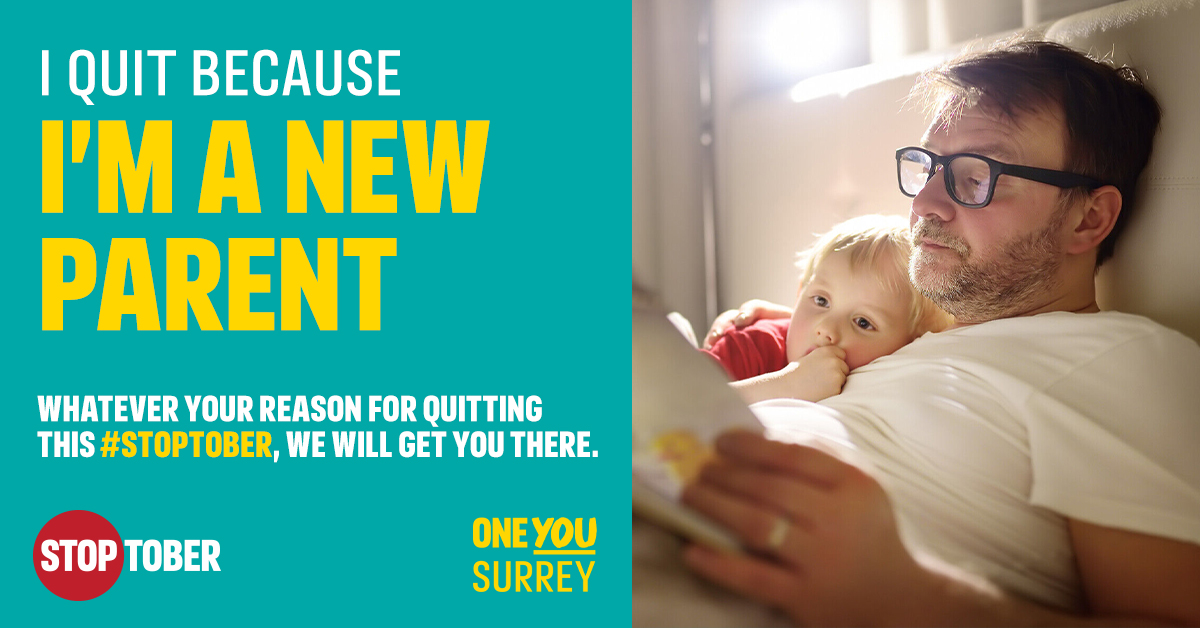 We all have different reasons for quitting, but the important thing is we quit. Sign up for #Stoptober with @oneyousurrey before the 1st of October. It’s free for Surrey residents! bit.ly/ONEYOUSurrey