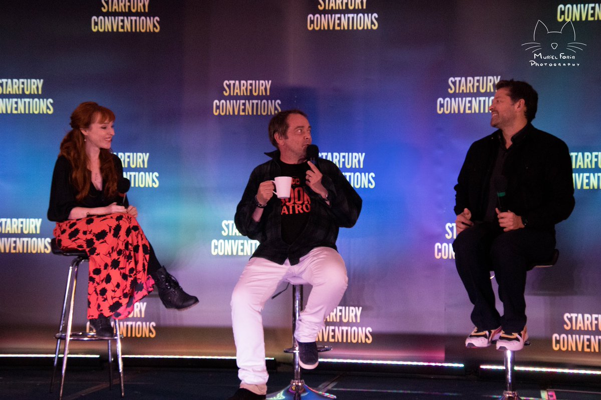 Ruth Connell, Mark Sheppard and Misha Collins #crossroads3 #Supernatural <a href="/Mark_Sheppard/">Mark Sheppard</a>
