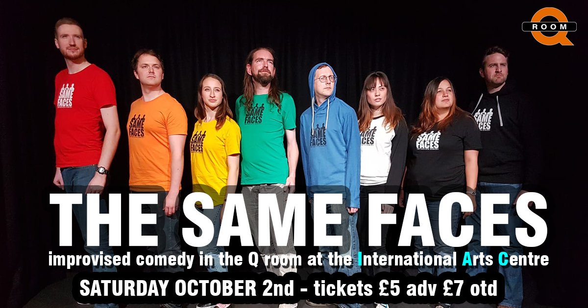 The Same Faces are back this Saturday October 2nd. Bringing you their unique blend of sketches, songs and one-liners once again.
A great evening of entertainment  Doors 7.30pm
Tickets £5 adv - £7 otd. Tickets theq-room.com
<a href="/TheSameFaces/">The Same Faces</a>  #leicesternightout #improv