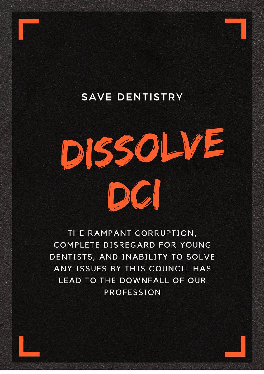 Anubha_choudhry's tweet photo. @ndtv They can't conduct counselling on time 
They can't make govermnt post for dentst
They can't introduce bridge course
They can't improve quality educatn in dental colleges 
Pathetic conditn of dental fraternity but nobody is listening to us 
#dissolvedci #NEET
@NMC_IND @MoHFW_INDIA https://t.co/9vFM004vqi