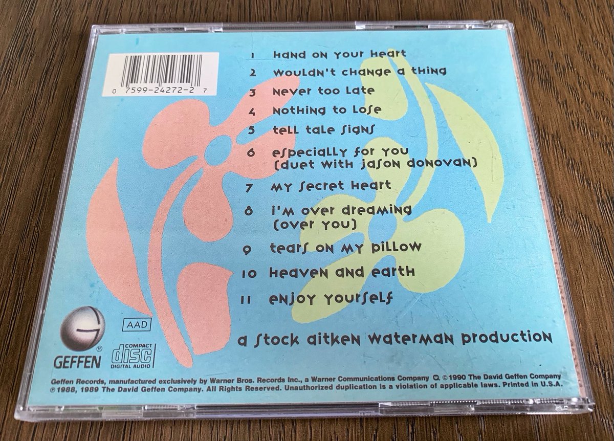 spjury's tweet image. The latest addition to my #KylieCollection: Enjoy Yourself. Original US promo-stamped CD. In amazing condition for its age. #USCD #PromoCD #KylieMinogue #PWL #StockAitkenWaterman 🎶🕺🔥🥰