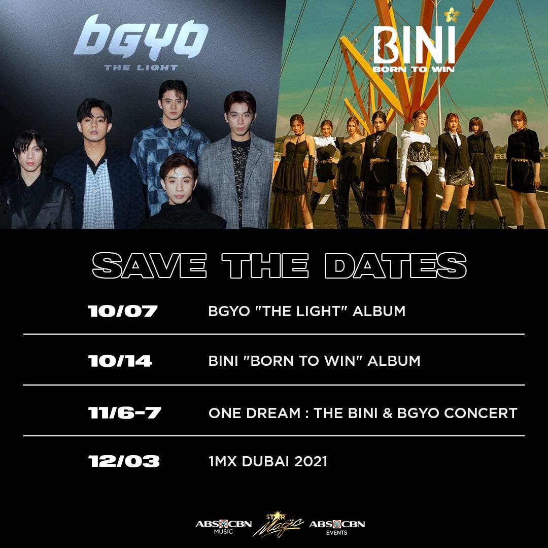 bgyo_ph's tweet photo. #BGYO |🚨 SAVE THE DATES 🚨Here are all the dates you have to note for BGYO &amp; BINI!

#BGYOdebutAlbum
#BINIdebutAlbum https://t.co/GTDE5dB4bH