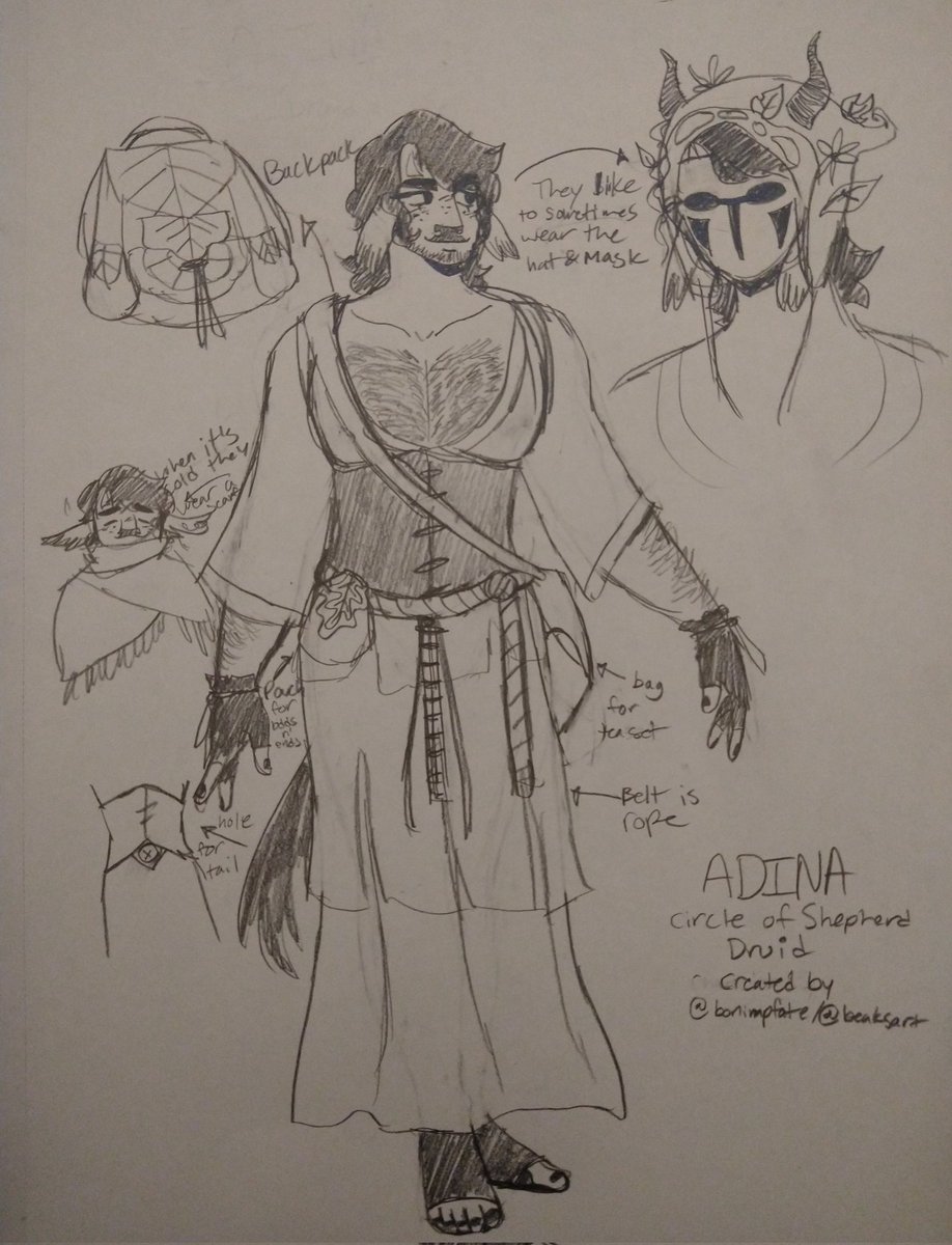 beaksart's tweet photo. here's Adina's updated design (on paper at least) !! This character is very personal to me and I'm super happy I took the time to get this drawn ❤️

#dnd #dndcharacter #dndoc https://t.co/ByiUFeIXJ1