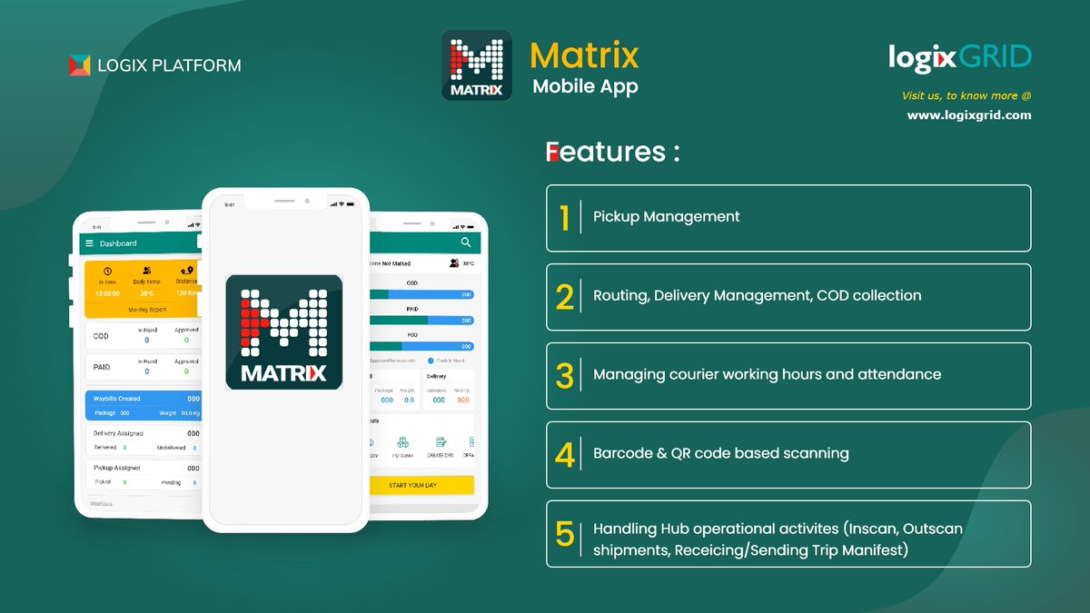 Now you can easily manage your entire logistics operations anytime, anywhere with this MATRIX mobile app.
To install the app: play.google.com/store/apps/det…
To book an online demo, click here: logixgrid.com/contact-us/
#matrixmobileapp #mobileapps #logixplatform #logisticsapp