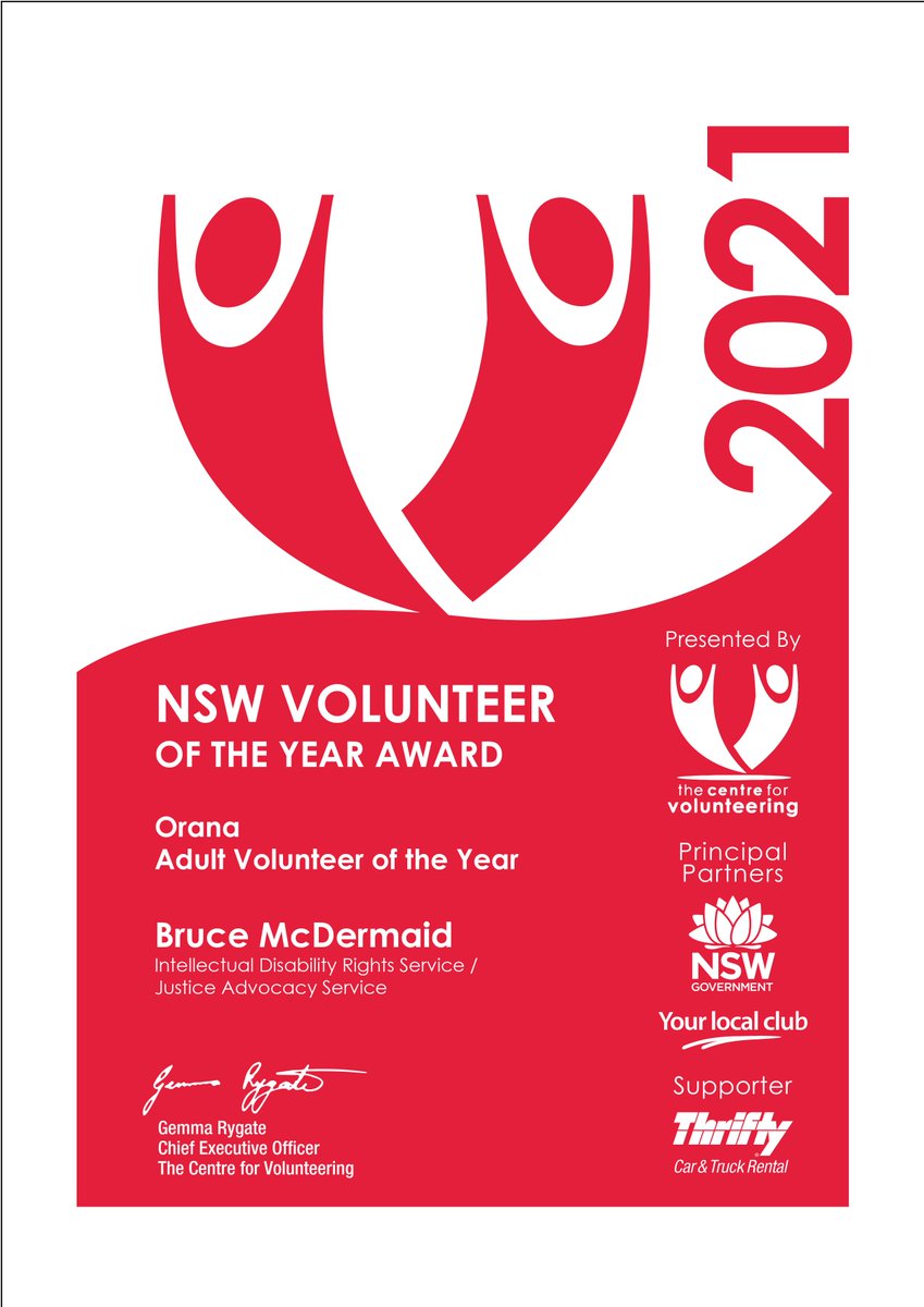 One of our amazing JAS volunteers, Bruce McDermaid, just won the adult Orana 2021 NSW Volunteer of the Year Award and then the overall Orana 2021 NSW Volunteer of the Year! Congratulations Bruce, so well deserved <a href="/CIDvoice/">CID</a>  @NSWJustice <a href="/Volunteers_NSW/">Centre4Volunteering</a> <a href="/facsnsw/">Dept of Communities & Justice</a> #NSWVolunteerAwards