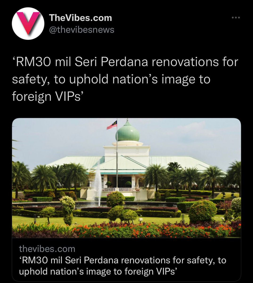 SyedSaddiq's tweet photo. UNNECESSARY! BAZIR DUIT!

Kenapa kerajaan suka bazir duit untuk pejabat dan kediaman rasmi ni? Sampai RM30 JUTA?!!

Orang tengah susah, lapar &amp; sakit! Beribu perniagaan kena tutup, orang bankrap, student tak boleh bayar yuran uni. 

Help them lah! https://t.co/OHslL5EI4b