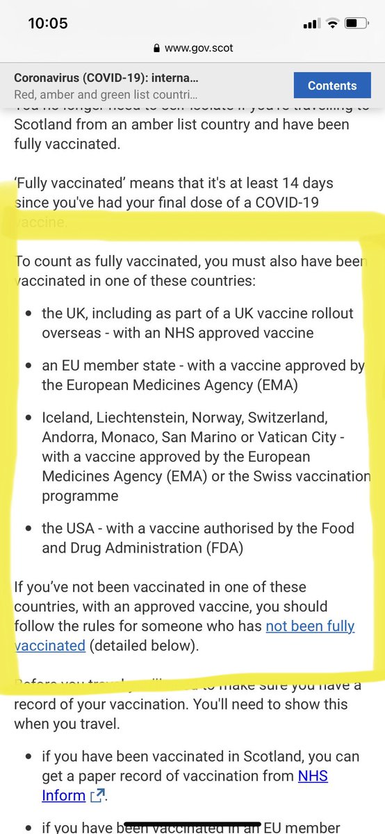SKMacVicar's tweet photo. @scotgov @scotgov please update the travel to align with England to recognise ppl as fully vaccinated if they had the same vaccines as Scotl but administered in other countries like UAE. Otherwise we all fly to English airports and drive over the border to see our families. @GLA_Airport https://t.co/c0Ads68oYa