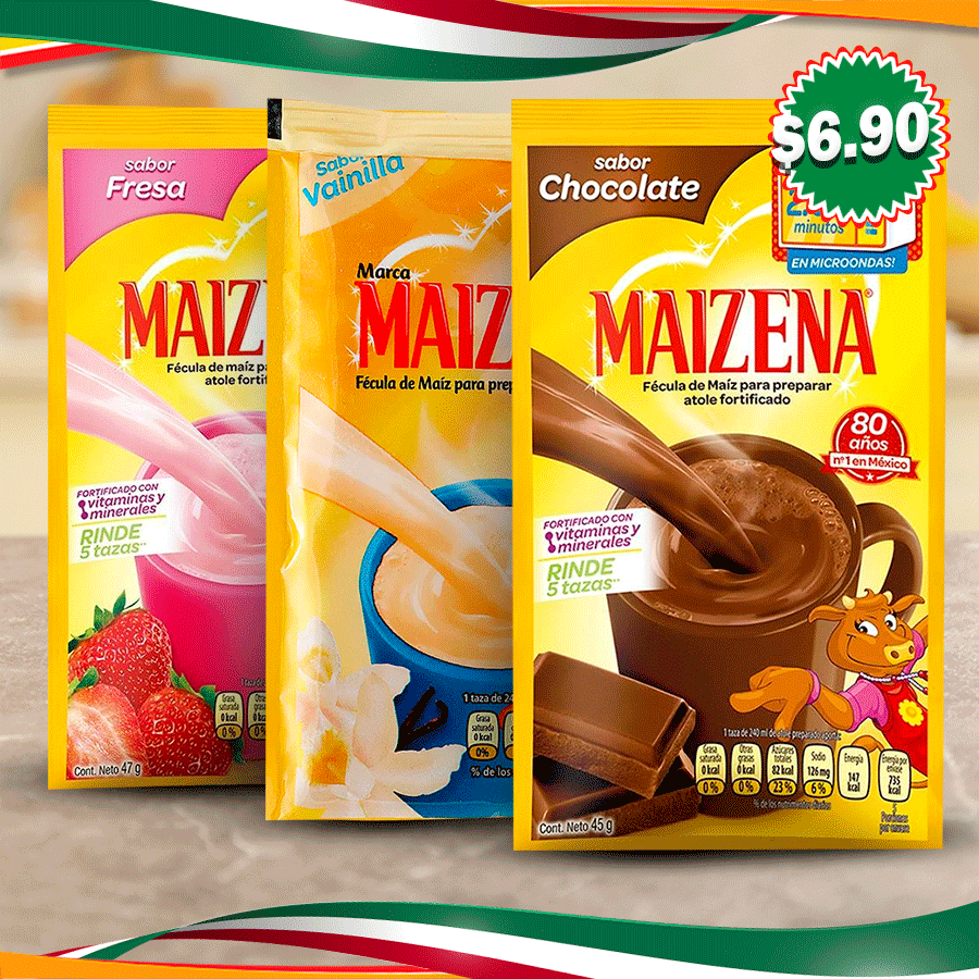 Comercial_Meraz's tweet photo. Ya sea en la noche o en la mañana un atolito se antoja, disfrútalo a la hora que más te guste, prepáralo con las harinas de Maizena sabor vainilla, fresa y chocolate en sobre de 47 g. #SiempreAlMejorPrecio
¡Pídelo sin salir de casa! Tel. 951 657 45 23. https://t.co/zXXh2IRp89