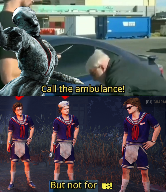 Hoppyhob's tweet photo. > Join game lobby as killer
> See three players change to Scoops Ahoy Steve
> Leave
#DeadbyDaylight https://t.co/x6McD8UGbF