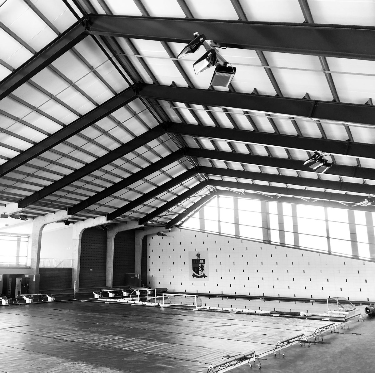 WCSEdesign's tweet photo. Lying in wait. Blankets on, heating on. Great to see one of our signature projects being used, and hopefully as Covid restrictions on school sports are eased it can be a hive of activity this summer @KingEdVIISchool @KingEdwardPrep #aquaticcentre https://t.co/BzIuDIpthN