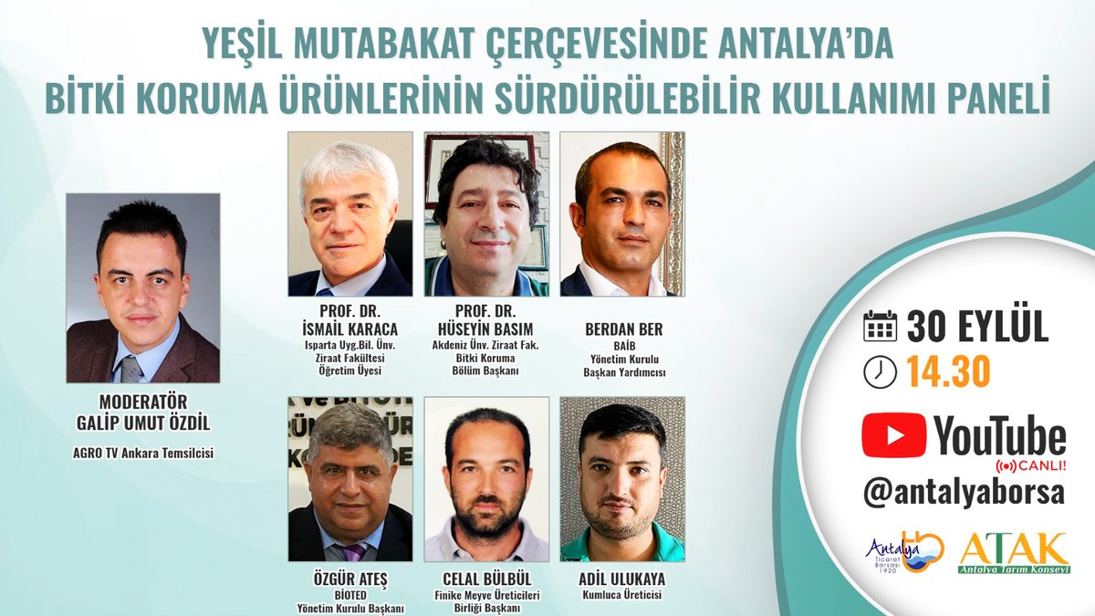 BiotedTr's tweet photo. YEŞİL MUTABAKAT ÇERÇEVESİNDE ANTALYA'da BİTKİ KORUMA ÜRÜNLERİNİN SÜRDÜRÜLEBİLİR KULLANIMI Paneli
30 Eylül 2021 Perşembe 14.30 
. . .
Youtube da CANLI YAYIN : 
https://t.co/vI2Pr3kCQj
. . . https://t.co/cxfHqtpU5r