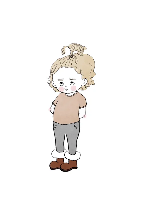さっき見かけたもこもこブーツの子 