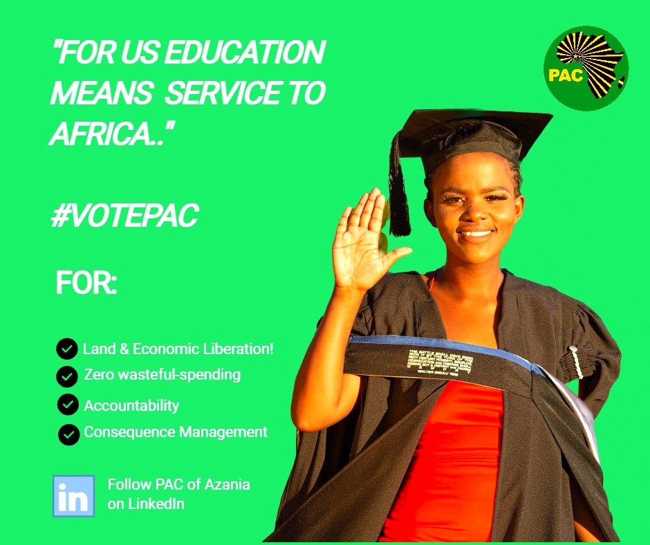 #VotePACj #PACofAzania #MyPACOnline #LGE21 #LGE2021

<a href="/pac_kzn/">Pan Africanist Congress of Azania Kzn</a> <a href="/LetlapaMphahlel/">Letlapa Mphahlele</a> <a href="/PAC_Gauteng/">Pan Africanist Congress of Azania Gauteng</a> <a href="/pacwesterncape/">Pan Africanist Congress Western Cape</a> @PAfricanNations <a href="/Pawowomen/">Pan African Women's Organization</a> <a href="/PanAzaniaNW/">PAC North West</a> <a href="/MyPAWOOnline/">Pan Africanist Women's Organization of Azania</a> <a href="/RosieMotene/">Rosie Motene- Pan African Queer feminist! 🏳️‍🌈</a> <a href="/PanAfricanOrg/">Pan African Congress, North America</a> <a href="/PACEkurhuleni/">Ekhurhuleni REC- PAC</a> <a href="/PACLimpopo/">PAC Limpopo</a> <a href="/pac_president/">PAC President</a> <a href="/PEc59/">PAC-Eastern Cape</a> <a href="/PACfreestate/">PAC Free State</a> <a href="/PACTshwane/">PAC Tshwane_Official</a> <a href="/PacBranch/">PAC Southern Suburbs Branch</a>
