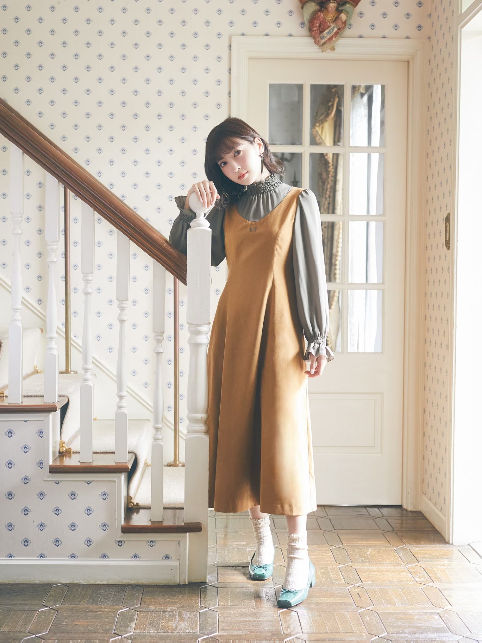 Maison de FLEUR Petite Robe イリスの図書室ワンピース | esferasocial.pt