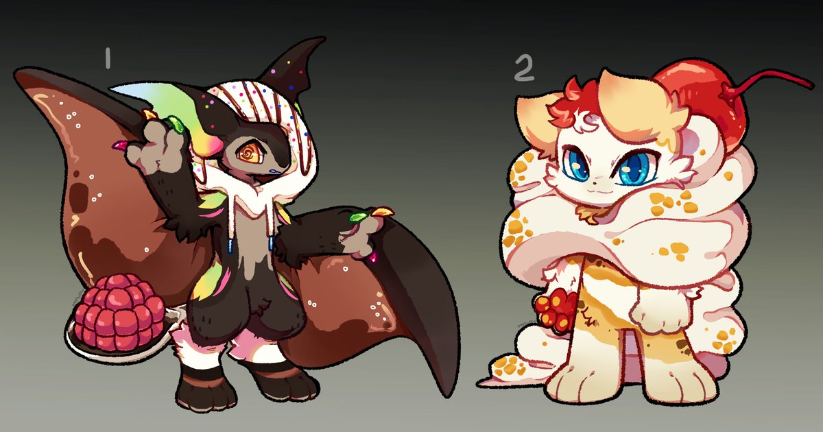 M_P155's tweet photo. Some desserts theme up for set price!!!
They are $30 / each FCFS :3 They all have Toyhouse profile : https://t.co/yhJSkBlRkL
#desserttheme #dessertadopt #adopt #adoptables #adoptOC #adoptcharacter #design #designOC #setprice #flatsale #art #kemono #anthro #furry #chibi https://t.co/AnHvOxH4bm