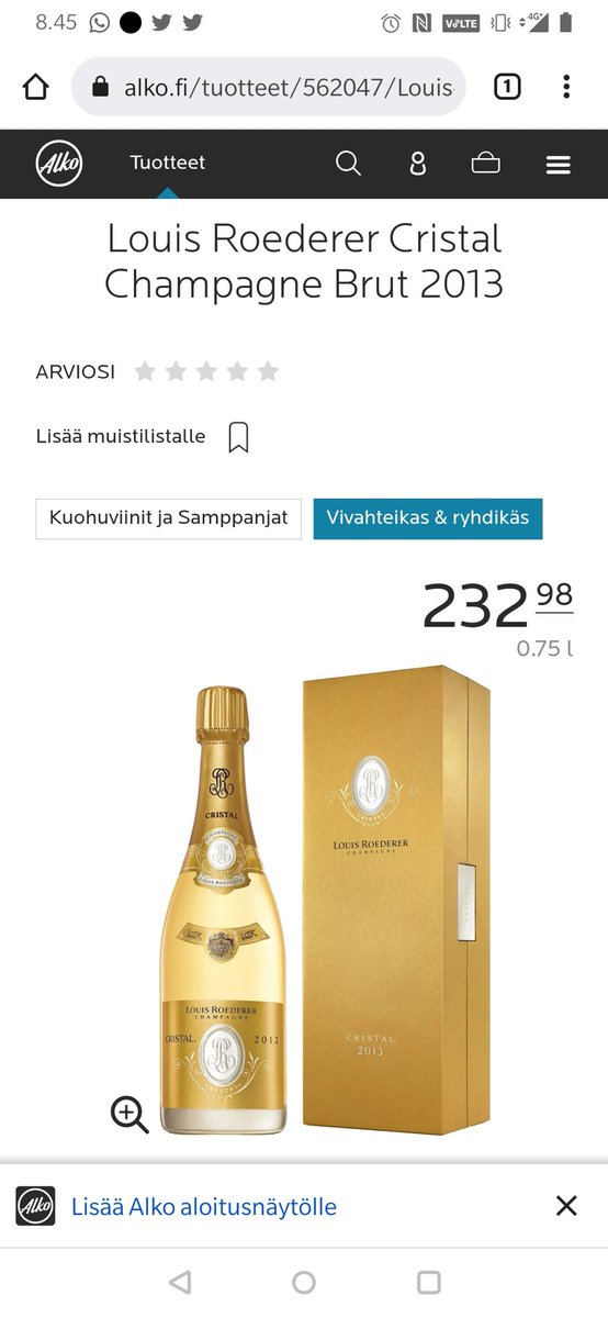 To celebrate 700k€
Should I indulge myself with a bottle of Cristal?

💙 = Yes
🔄 = Definitely yes
🗨️ = Reason for yes

?