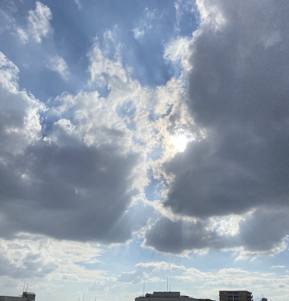 97_1224s's tweet photo. 帰ってきてから、（たぶん）火葬場の方角をみたら、すごく綺麗な光が差してました🌈✨

みこしここ通るのかなー？ってママと話してました🎵

やり残したことが1つもない自信があったので、送り出せてなんだか少しスッキリしてます。
でもこれからじわじわくるんだろうな🥲🥲 https://t.co/j6ISOvu0UU